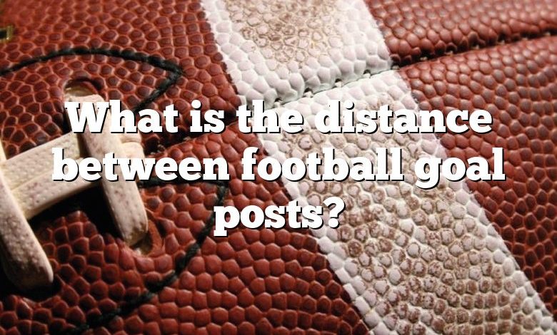 What is the distance between football goal posts?