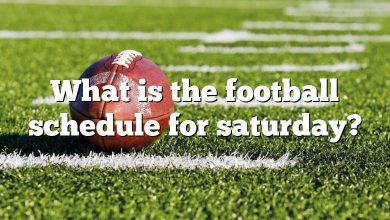 What is the football schedule for saturday?