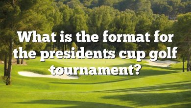 What is the format for the presidents cup golf tournament?