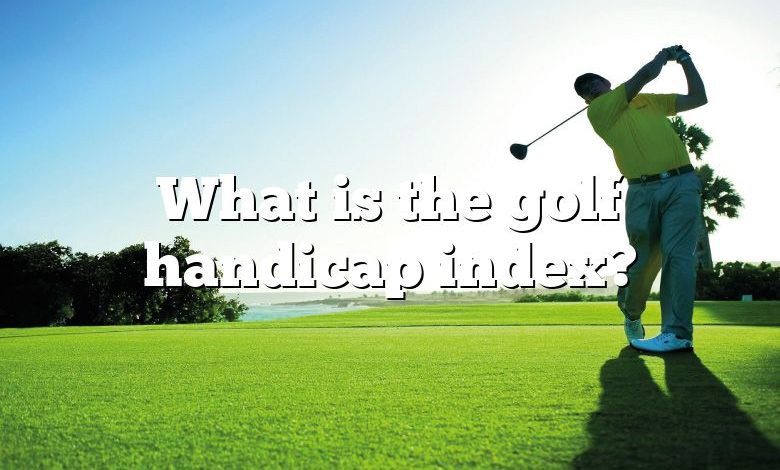 What is the golf handicap index?