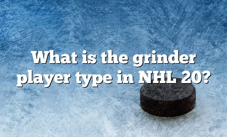 What is the grinder player type in NHL 20?