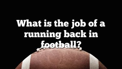 What is the job of a running back in football?