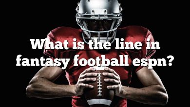 What is the line in fantasy football espn?