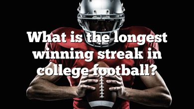 What is the longest winning streak in college football?