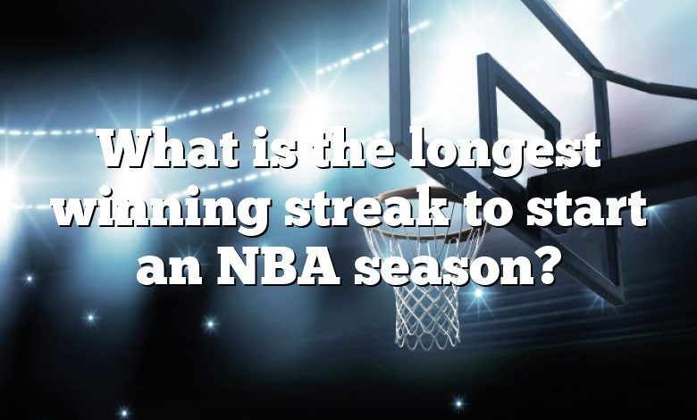 What is the longest winning streak to start an NBA season?