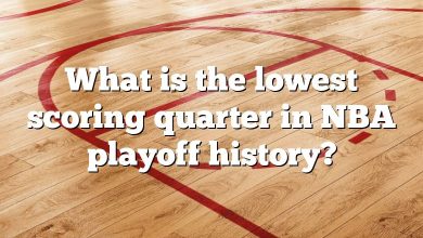 What is the lowest scoring quarter in NBA playoff history?