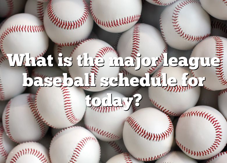 todays mlb schedule