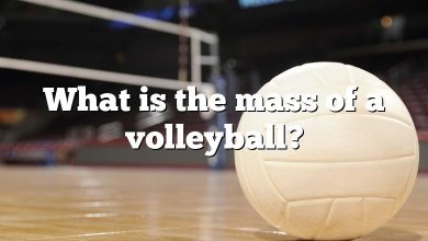 What is the mass of a volleyball?