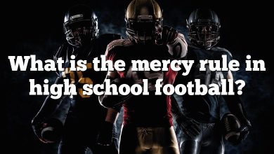 What is the mercy rule in high school football?