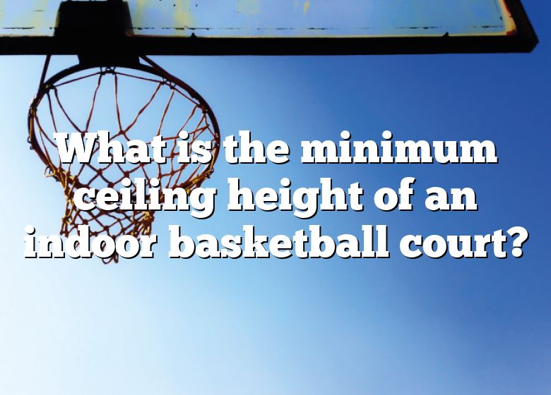 What Is The Minimum Ceiling Height Of An Indoor Basketball Court DNA 