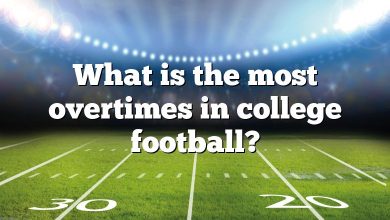 What is the most overtimes in college football?