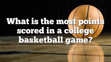 What is the most points scored in a college basketball game?