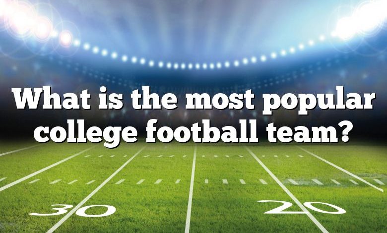 What is the most popular college football team?