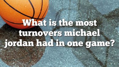 What is the most turnovers michael jordan had in one game?