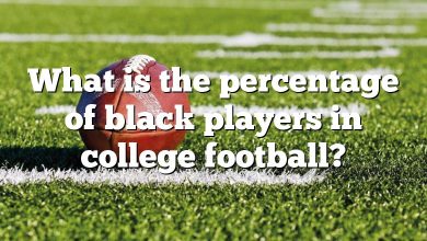 What is the percentage of black players in college football?