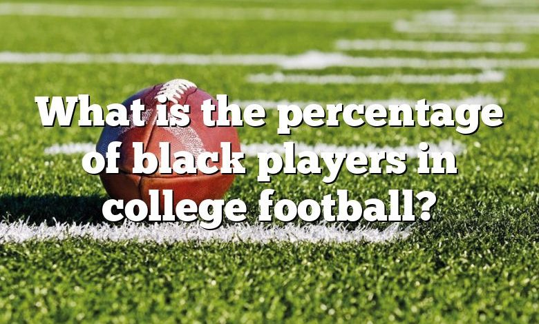 What is the percentage of black players in college football?