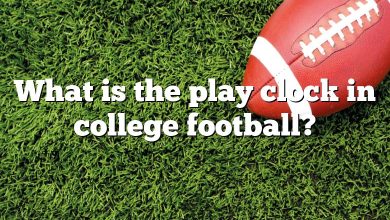 What is the play clock in college football?