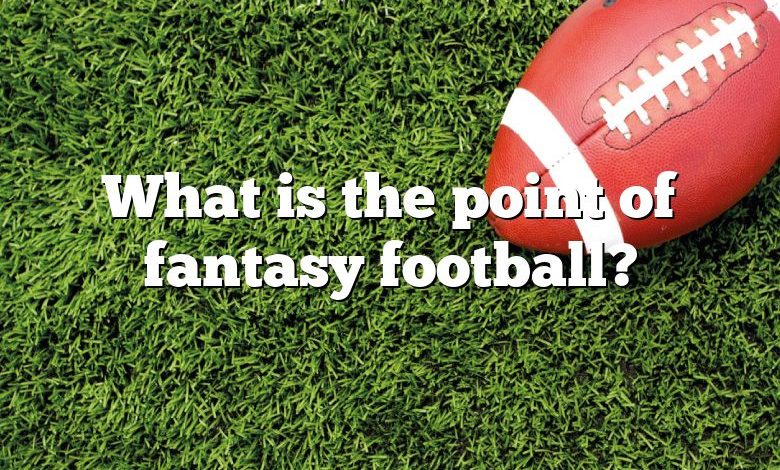 What is the point of fantasy football?