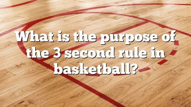 What is the purpose of the 3 second rule in basketball?