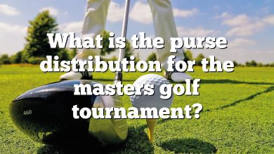 What is the purse distribution for the masters golf tournament?