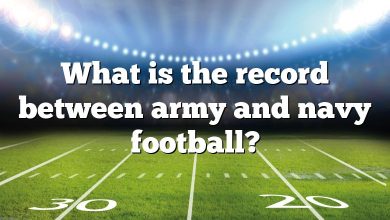 What is the record between army and navy football?