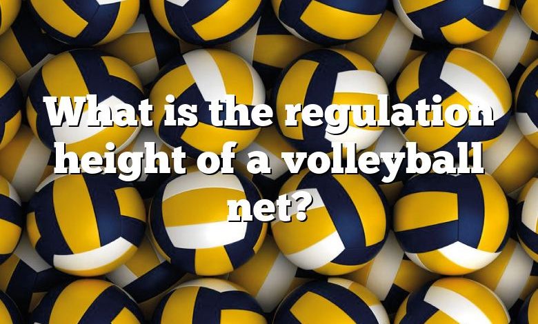 What is the regulation height of a volleyball net?