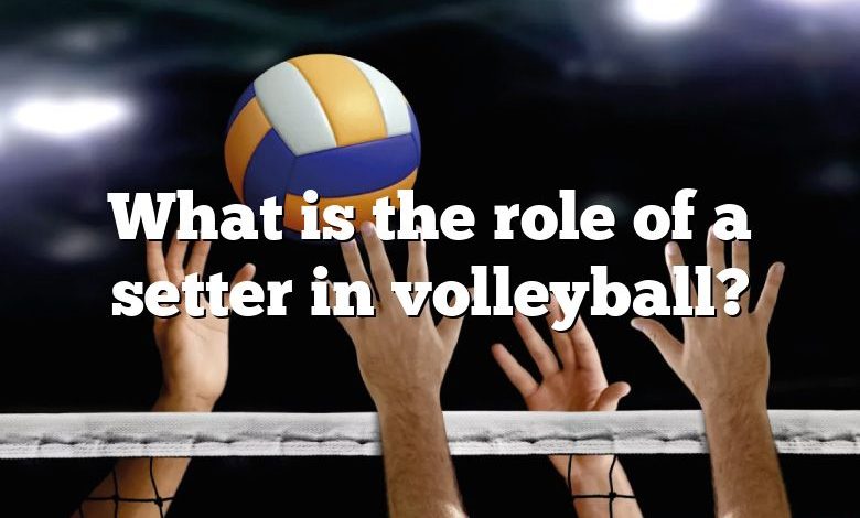 What is the role of a setter in volleyball?