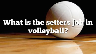 What is the setters job in volleyball?