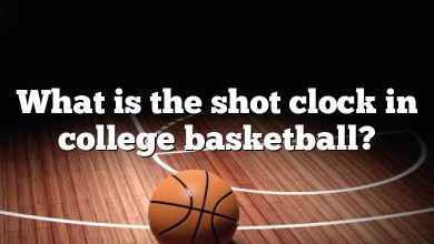 What is the shot clock in college basketball?