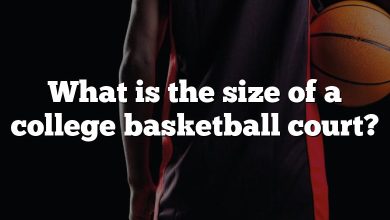 What is the size of a college basketball court?