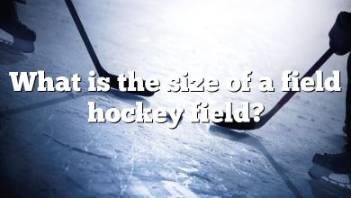 What is the size of a field hockey field?