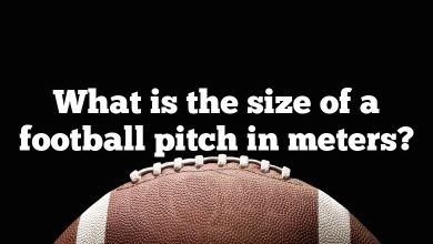 What is the size of a football pitch in meters?