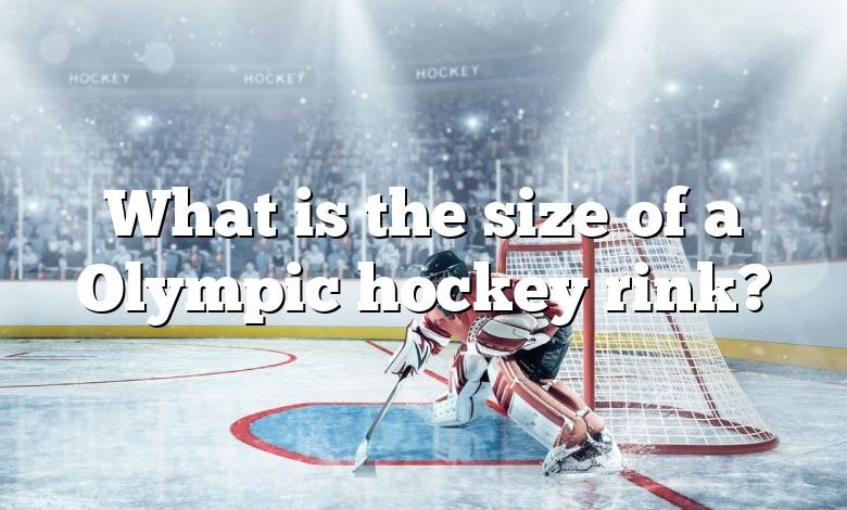 What is the size of a Olympic hockey rink?