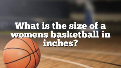 What is the size of a womens basketball in inches?