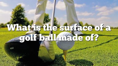 What is the surface of a golf ball made of?