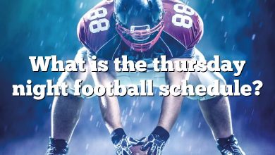 What is the thursday night football schedule?