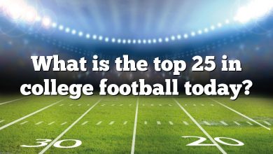 What is the top 25 in college football today?