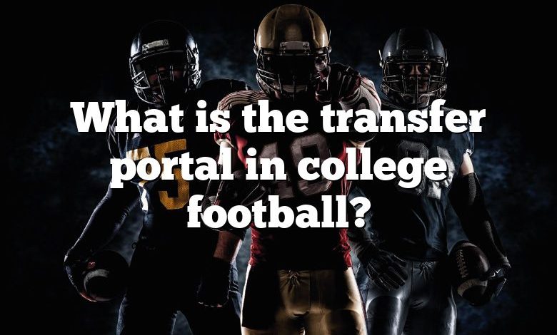 What is the transfer portal in college football?