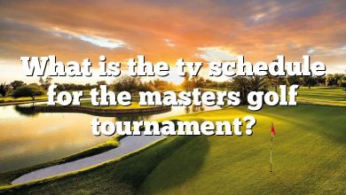 What is the tv schedule for the masters golf tournament?