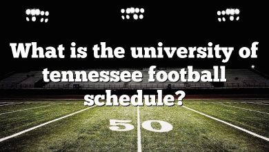 What is the university of tennessee football schedule?