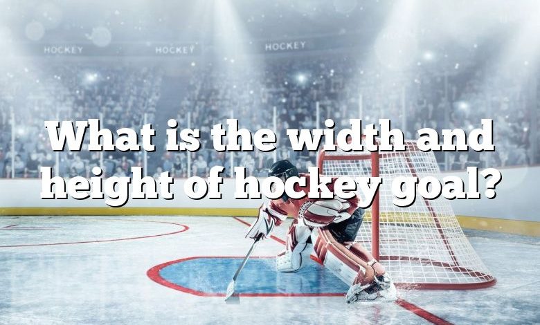 What is the width and height of hockey goal?