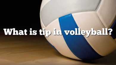 What is tip in volleyball?