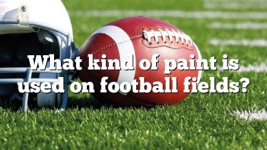 What kind of paint is used on football fields?