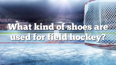 What kind of shoes are used for field hockey?