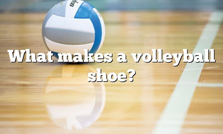 What makes a volleyball shoe?