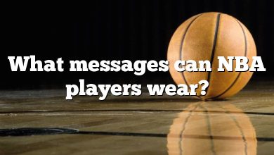What messages can NBA players wear?