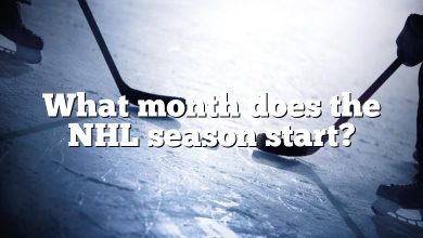 What month does the NHL season start?