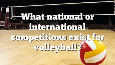 What national or international competitions exist for volleyball?