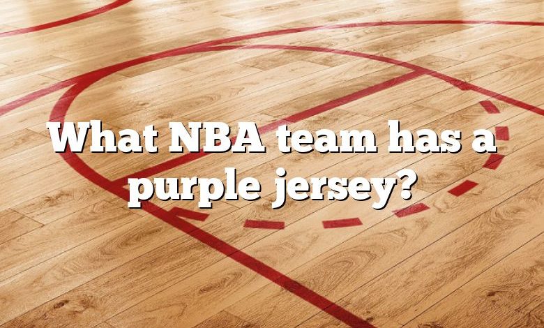 What NBA team has a purple jersey?