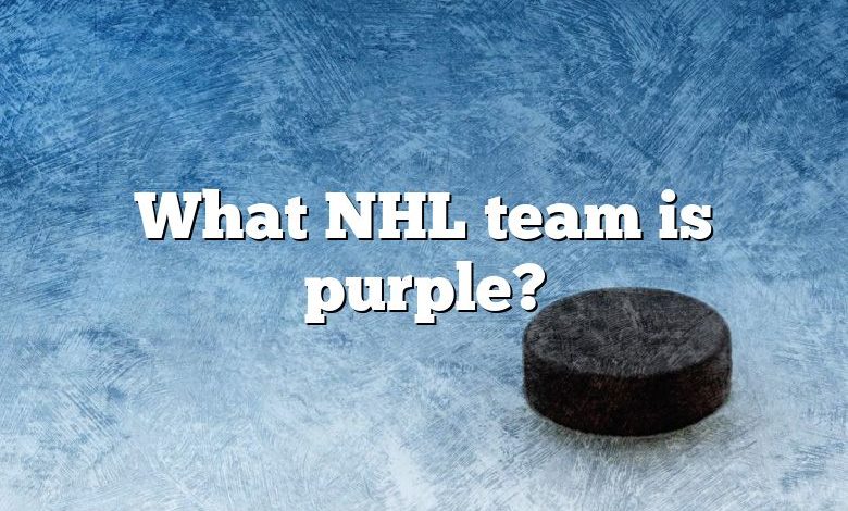 What NHL team is purple?